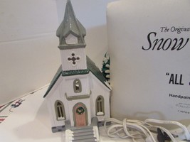 Dept 56 50709 All Saints Church  Snow Village Lighted Building &amp; Cord D9 - £18.28 GBP