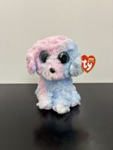 - Flora ~ 2025 Ty Beanie Boo~ 6 Inch Pink/Blue Poodle~ MWMT~ - $9.99