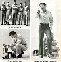 Lee Jeans Chepota Twills 1963 Advertisement Work Wear Clothing Pants DWCC17 - €14,87 EUR