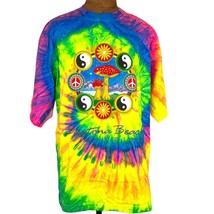 Vintage Daytona Beach Tie Dye Shirt Psychedelic Mushroom Peace Love Yin ... - £67.01 GBP