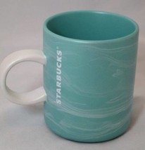 Mug Cup Starbucks 2020 Blue Green Teal Mint Cloud Marble Shimmer 12oz New - $466.96 MXN