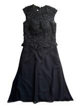 Vtg Black Lace Fit &amp; Flare Dress 6 Whimsigoth Witchy Vamp Cocktail Goth ... - $831.07 MXN