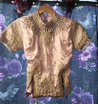 Beautiful Vintage Lilac Indian Wedding Metalwork Top Size XS/S? Nice As Is - £43.96 GBP