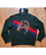 Polo Ralph Lauren Green Cotton Horse Head Equestrian Turtleneck Sweater ... - €223,32 EUR