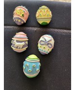 5 Easter Egg Decorative Button Covers Different Colors &amp; Designs - $14.99