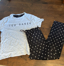 Ted Baker London Men&#39;s Short Sleeve Pajama Gift  Set Sz L  Blue New - £35.58 GBP
