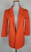 J Crew Womens Sophie Open Front Sweater Blazer Resort Orange J0244 XXS - $49.50