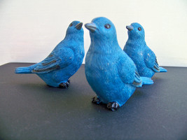 Blue Birds 3 Decorative Birds - $13.99