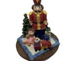 Walmart Christmas Jar Candle Topper Nutcracker Tin Soldier w Toys Resin ... - $13.27