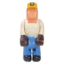 Vintage Fisher Price Husky Helper Construction Worker 3.5&quot; Figure - $7.70