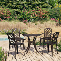  Bistro Set Bronze Cast Aluminum Standard Decorative Inlays - $15,073.96 MXN