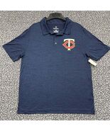Minnesota Twins Polo Shirt Men Large Blue Fanatics Short Sleeve Collared... - €19,60 EUR