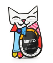 Romero Britto Cat Picture Frame Holds 2 x 3 Rare Retired Collectible #331701 New
