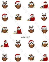 Nail Art Water Transfer Stickers Decals beautiful funny owl KoB-1527 - £2.35 GBP