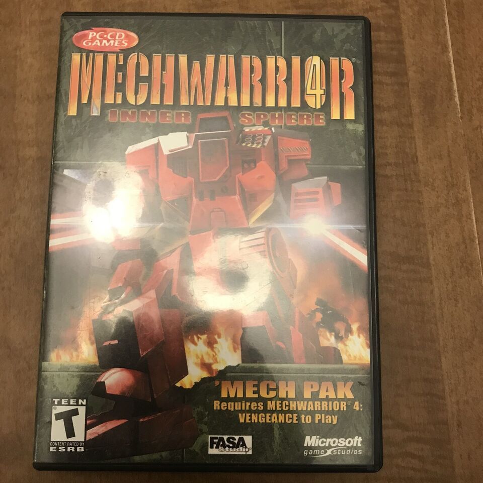Mech Warrior 4 "Inner Sphere Mech Pak" - PC CD Windows LN Complete Very Rare MS - $28.00
