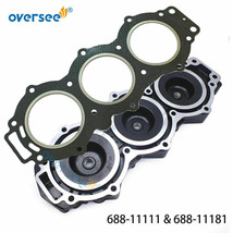 688-11111 Head Cylinder &amp; 688-11181 Gasket For Yamaha Outboard 2T 85 90H... - $163.76