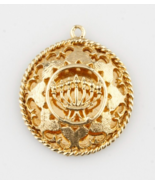 14k Yellow Gold Menorah Shadowbox Pendant Gorgeous - $1,017.73