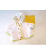 American Girl Bitty Baby Sunshine Beach Hooded Terry Cover Up White Yellow - $10.67 CAD