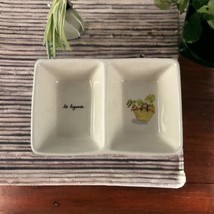 Rae Dunn Divided Tray Dish White La Legumes Farm House Decor - $18.54