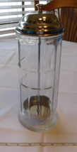Table Craft Glass Straw Holder Container Barber Comb 11.25&quot; Tall Pre-owned - $25.73