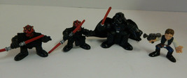 An item in the Toys & Hobbies category: Hasbro Star Wars Galactic Heroes Darth Maul, Darth Vader, Han Solo lot