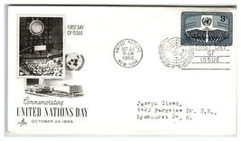 Scott #1100 1956 United Nations Day Stamp First Day Cover FDC Artcraft - $8.09