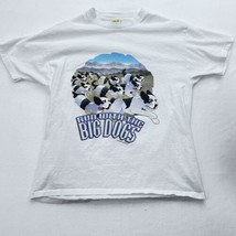 VTG Run With The Big Dogs Mens L T-Shirt Short Sleeve Crew White 1996 Gr... - $23.38