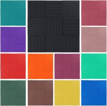Wedge Style Panels, 12&quot; X 12&quot; X 1&quot; Soundproofing Acoustic Studio Foam, And More. - £29.82 GBP
