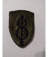 8th INFANTRY DIVISION SUBDUED COLOR BACL ON OLIVE CUT EDGE VINTAGE :KY21-1 - $3.75