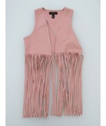 Forever 21 (NWOT) Faux Suede Open Front Fringed Vest Size Small - $31.55 CAD