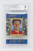 1996 Laser View Inscriptions #25 Steve Young 49ers AU/1950  Beckett 9 MINT - £156.72 GBP