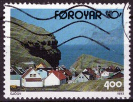 ZAYIX Faroe Islands 250 Used Coastline View Village of Gjogv 051023S89 - £1.19 GBP