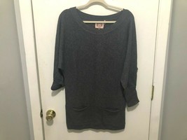 Juicy Couture Dolman Sleeve Sweater Tunic Wool Cashmere Blend Pockets SZ S/M - £17.00 GBP