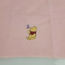 Disney Baby Winnie the Pooh Pink Cotton Flannel Girl Blanket Butterfly - £23.79 GBP