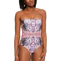 MSRP $88 Bar III Womens Swim One Piece Large Mixed Messages Printed Size Large - £12.73 GBP