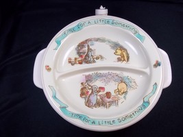 Vintage Classic Pooh 2 part divided warming baby bowl Selandia with rubb... - £6.28 GBP