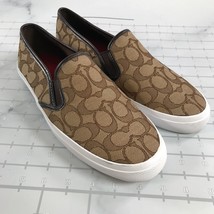 Coach Shoes Womens 10 B Brown All Over Logo Print Chrissy Round Toe Slip On - £59.50 GBP