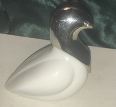 Vintage Avon White Milk Glass Love Bird Bottle Decanter Charisma Empty - £2.76 GBP