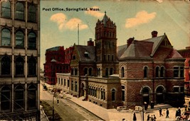 Post Office Springfield Mass Massachusetts Ma-ANTIQUE 1910 Postcard BK53 - £3.77 GBP