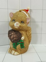 Animal Figure Collector Bell: Squirrel in Santa hat with acorn  JSNY  #702 - £4.67 GBP