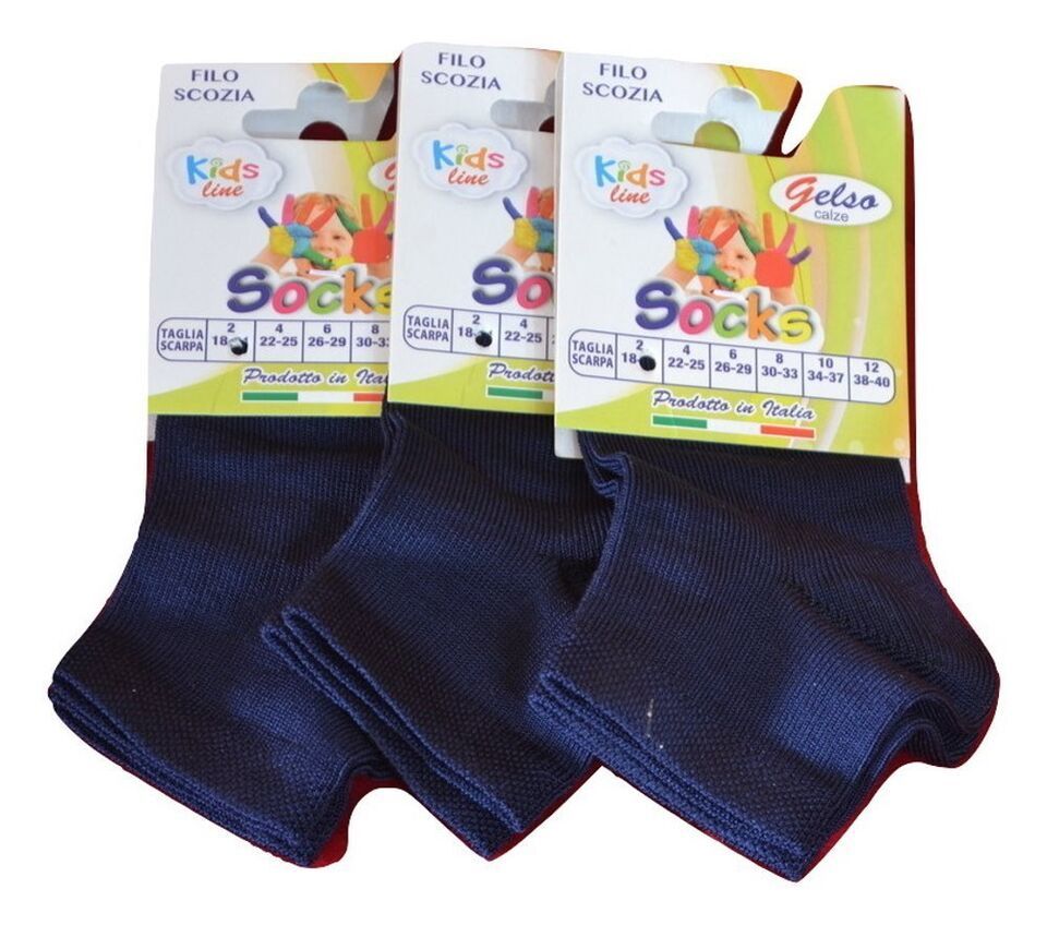 3 Pairs Socks Short Baby Wire Scotland Gelso Art. 116 Made IN Italy - $7.29+