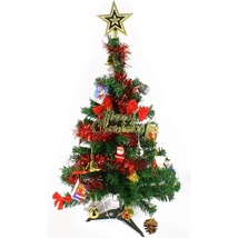 2 Feet Tabletop Artificial Mini Green Christmas Pine Tree with 30 Multi-... - $28.42