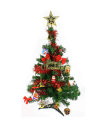 2 Feet Tabletop Artificial Mini Green Christmas Pine Tree with 30 Multi-... - $523.14 MXN
