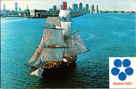 Vtg Postcard Brig Beaver II in Boston Harbor Replica of Boston Tea Party Ships - £5.26 GBP