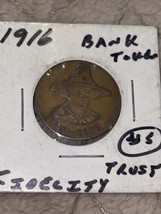 1916 FIDELITY TRUST CO TOKEN Newark New Jersey NJ 25mm Bank Medal - $4.94