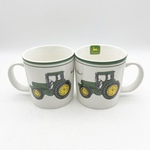 X2 Gibson John Deere Coffee Cups Mugs Tractor Nothing Runs like A Deere - £15.93 GBP