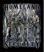 HOME SECURITY SKELETON SOLDIERS BLACK TEE SHIRT SIZE MED men women adult... - $9.02 CAD
