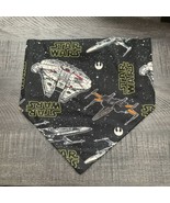 Dog Scarf Slide On Collar Elastic Band Star Wars Spaceship Black Large New - $10.68 CAD