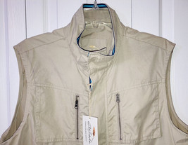 Bob Timberlake Sz Medium Fishing Hunting Utility Vest Khaki Multi Pockets  - £13.49 GBP