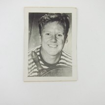 Young Van Johnson Photograph Stripe Shirt Ship Wheel Film Actor Vintage 1940s - £7.90 GBP